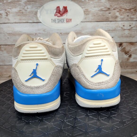Air Jordan Retro 3 Sneakers Boy's Size 13C White/Blue Athletic Shoes - Picture 6 of 9